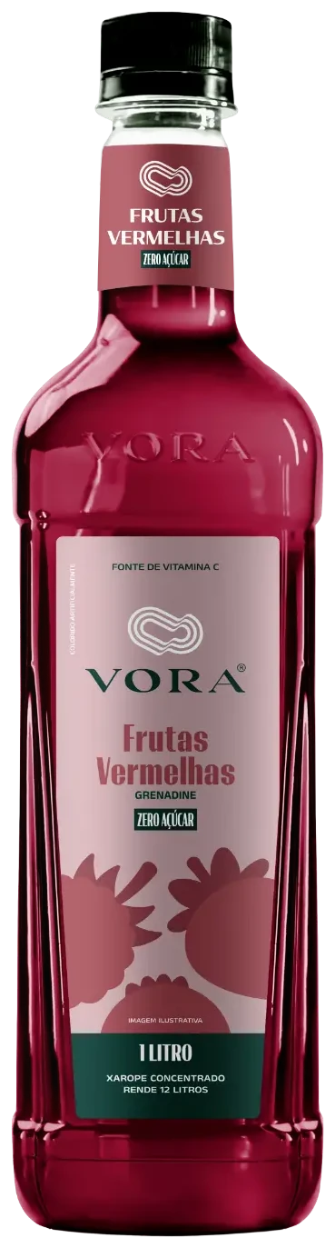 Xarope Vora Frutas Vermelhas Zero Açúcar 1 litro